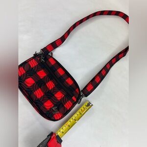 Lug Super Coupe Convertible Crossbody Bag Buffalo Check Red